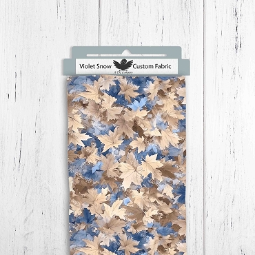 Cozy Fall Blue Leaves Stacked